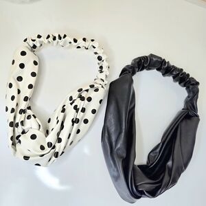 Chic Black and White Knot Headwrap